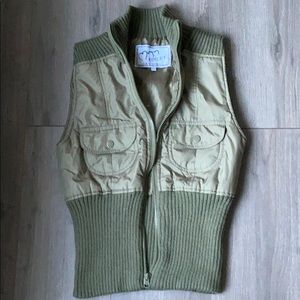 FATIGUE GREEN OUTERWEAR TURTLENECK VEST